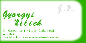 gyorgyi milich business card